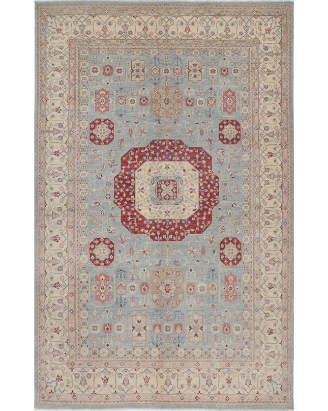 Ziegler 6' 4" X 10' 0" Hand Knotted Wool Rug 6' 4" X 10' 0" (193 X 305) / Blue / Wool