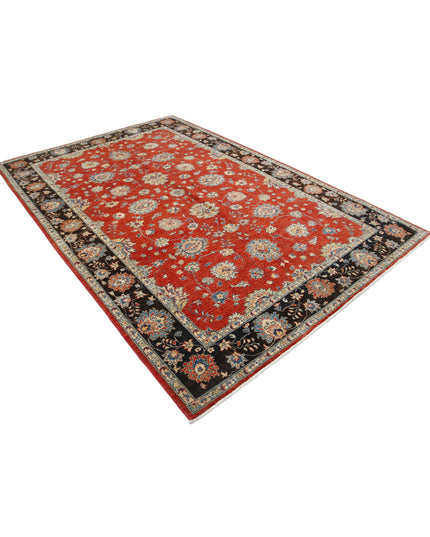 Ziegler 6' 5" X 9' 5" Hand Knotted Wool Rug 6' 5" X 9' 5" (196 X 287) / Red / Wool