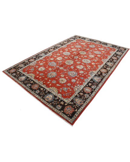 Ziegler 6' 5" X 9' 5" Hand Knotted Wool Rug 6' 5" X 9' 5" (196 X 287) / Red / Wool
