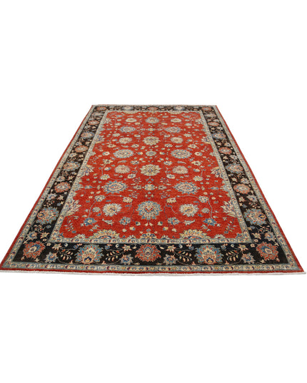 Ziegler 6' 5" X 9' 5" Hand Knotted Wool Rug 6' 5" X 9' 5" (196 X 287) / Red / Wool