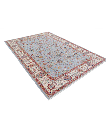 Ziegler 6' 9" X 9' 8" Hand Knotted Wool Rug 6' 9" X 9' 8" (206 X 295) / Blue / Wool