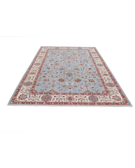 Ziegler 6' 9" X 9' 8" Hand Knotted Wool Rug 6' 9" X 9' 8" (206 X 295) / Blue / Wool