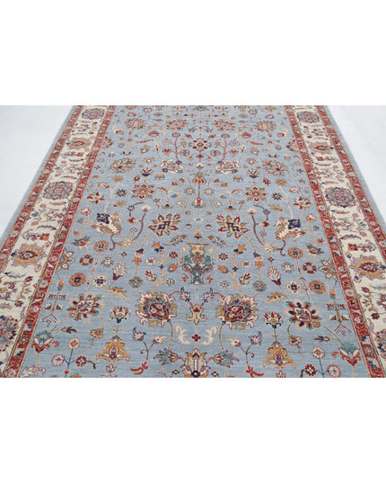 Ziegler 6' 9" X 9' 8" Hand Knotted Wool Rug 6' 9" X 9' 8" (206 X 295) / Blue / Wool