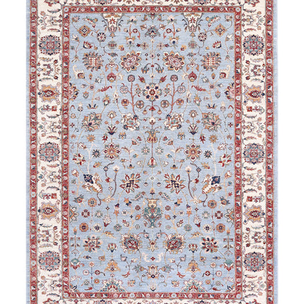 Ziegler 6' 9" X 9' 8" Hand Knotted Wool Rug 6' 9" X 9' 8" (206 X 295) / Blue / Wool