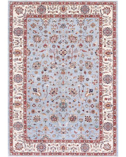Ziegler 6' 9" X 9' 8" Hand Knotted Wool Rug 6' 9" X 9' 8" (206 X 295) / Blue / Wool