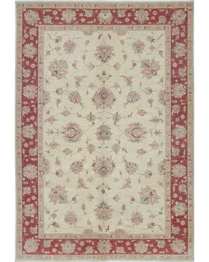 Ziegler 6' 6" X 9' 5" Hand Knotted Wool Rug 6' 6" X 9' 5" (198 X 287) / Ivory / Wool