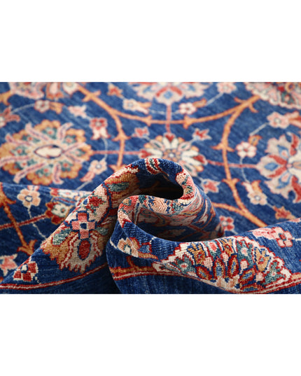 Ziegler 6' 10" X 9' 3" Hand Knotted Wool Rug 6' 10" X 9' 3" (208 X 282) / Blue / Wool