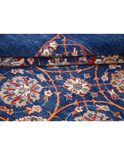 Ziegler 6' 10" X 9' 3" Hand Knotted Wool Rug 6' 10" X 9' 3" (208 X 282) / Blue / Wool