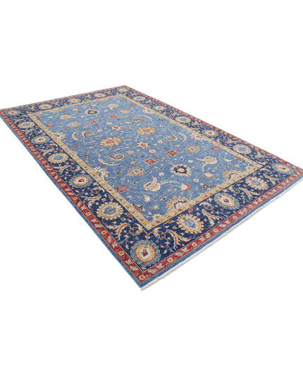 Ziegler 6' 6" X 9' 8" Hand Knotted Wool Rug 6' 6" X 9' 8" (198 X 295) / Blue / Wool