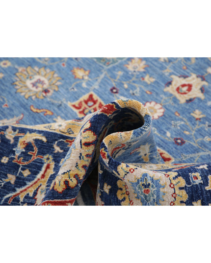 Ziegler 6' 6" X 9' 8" Hand Knotted Wool Rug 6' 6" X 9' 8" (198 X 295) / Blue / Wool