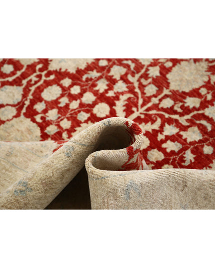 Ziegler 6' 8" X 9' 7" Hand Knotted Wool Rug 6' 8" X 9' 7" (203 X 292) / Red / Wool