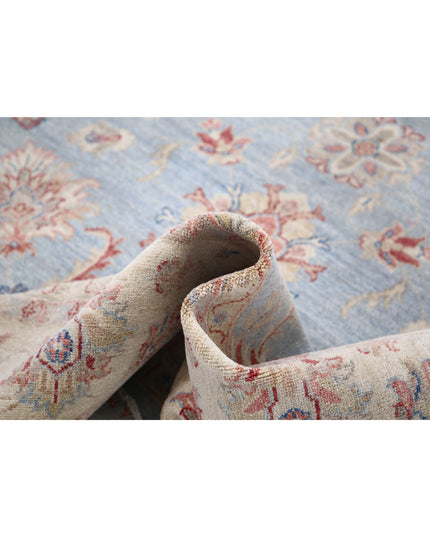 Ziegler 6' 4" X 8' 5" Hand Knotted Wool Rug 6' 4" X 8' 5" (193 X 257) / Blue / Wool