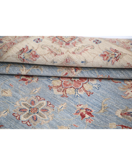 Ziegler 6' 4" X 8' 5" Hand Knotted Wool Rug 6' 4" X 8' 5" (193 X 257) / Blue / Wool
