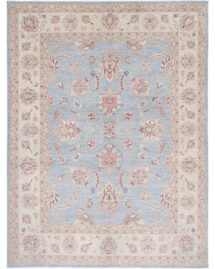 Ziegler 6' 4" X 8' 5" Hand Knotted Wool Rug 6' 4" X 8' 5" (193 X 257) / Blue / Wool