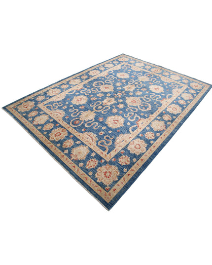 Ziegler 6' 3" X 8' 4" Hand Knotted Wool Rug 6' 3" X 8' 4" (191 X 254) / Blue / Wool
