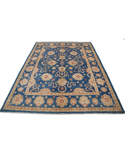 Ziegler 6' 3" X 8' 4" Hand Knotted Wool Rug 6' 3" X 8' 4" (191 X 254) / Blue / Wool