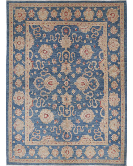 Ziegler 6' 3" X 8' 4" Hand Knotted Wool Rug 6' 3" X 8' 4" (191 X 254) / Blue / Wool