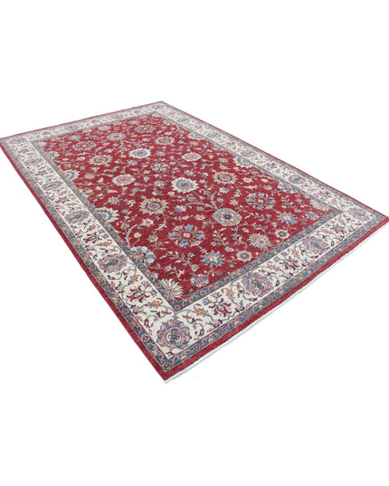 Ziegler 6' 7" X 9' 8" Hand Knotted Wool Rug 6' 7" X 9' 8" (201 X 295) / Red / Wool