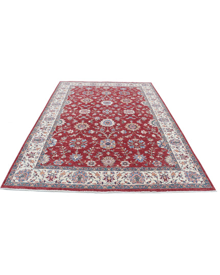 Ziegler 6' 7" X 9' 8" Hand Knotted Wool Rug 6' 7" X 9' 8" (201 X 295) / Red / Wool