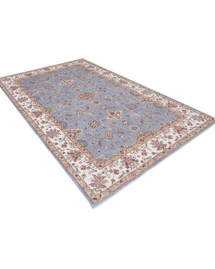Ziegler 6' 7" X 9' 8" Hand Knotted Wool Rug 6' 7" X 9' 8" (201 X 295) / Grey / Wool