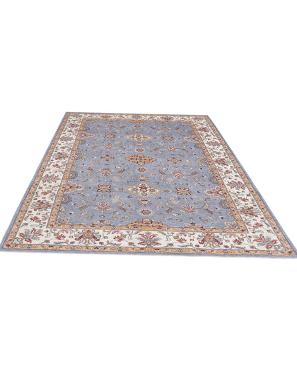 Ziegler 6' 7" X 9' 8" Hand Knotted Wool Rug 6' 7" X 9' 8" (201 X 295) / Grey / Wool
