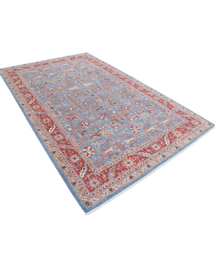 Ziegler 6' 4" X 9' 10" Hand Knotted Wool Rug 6' 4" X 9' 10" (193 X 300) / Blue / Wool