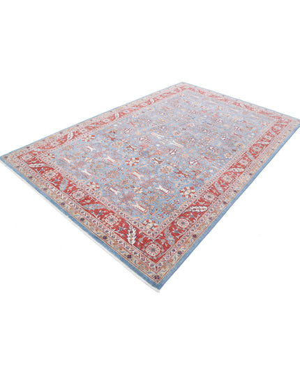 Ziegler 6' 4" X 9' 10" Hand Knotted Wool Rug 6' 4" X 9' 10" (193 X 300) / Blue / Wool
