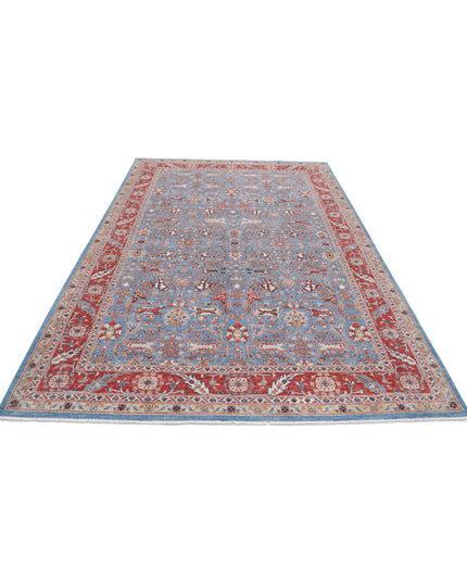 Ziegler 6' 4" X 9' 10" Hand Knotted Wool Rug 6' 4" X 9' 10" (193 X 300) / Blue / Wool