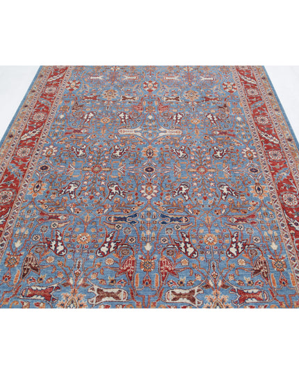 Ziegler 6' 4" X 9' 10" Hand Knotted Wool Rug 6' 4" X 9' 10" (193 X 300) / Blue / Wool
