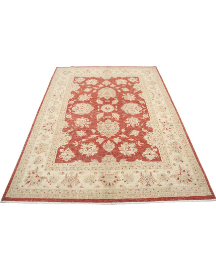 Ziegler 5' 7" X 7' 5" Hand Knotted Wool Rug 5' 7" X 7' 5" (170 X 226) / Red / Wool
