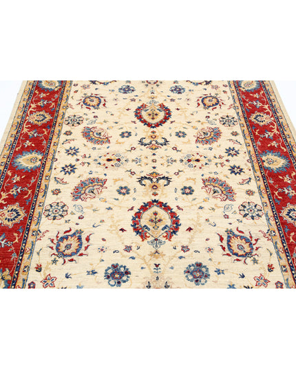 Ziegler 5' 8" X 8' 0" Hand Knotted Wool Rug 5' 8" X 8' 0" (173 X 244) / Ivory / Wool