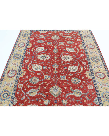 Ziegler 5' 11" X 7' 11" Hand Knotted Wool Rug 5' 11" X 7' 11" (180 X 241) / Red / Wool
