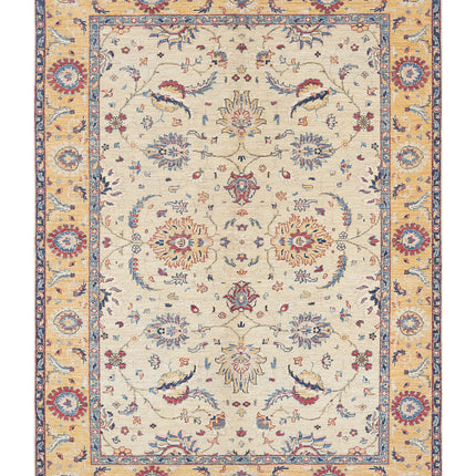 Ziegler 5' 7" X 7' 1" Hand Knotted Wool Rug 5' 7" X 7' 1" (170 X 216) / Ivory / Wool