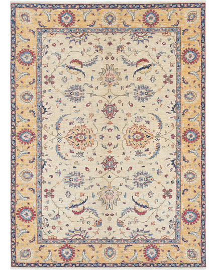 Ziegler 5' 7" X 7' 1" Hand Knotted Wool Rug 5' 7" X 7' 1" (170 X 216) / Ivory / Wool