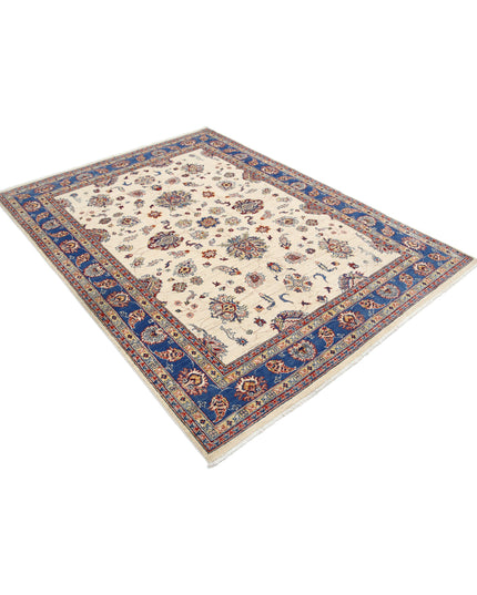 Ziegler 5' 5" X 7' 5" Hand Knotted Wool Rug 5' 5" X 7' 5" (165 X 226) / Ivory / Wool