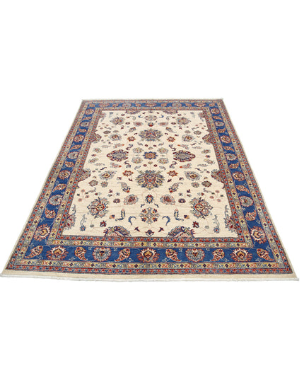 Ziegler 5' 5" X 7' 5" Hand Knotted Wool Rug 5' 5" X 7' 5" (165 X 226) / Ivory / Wool