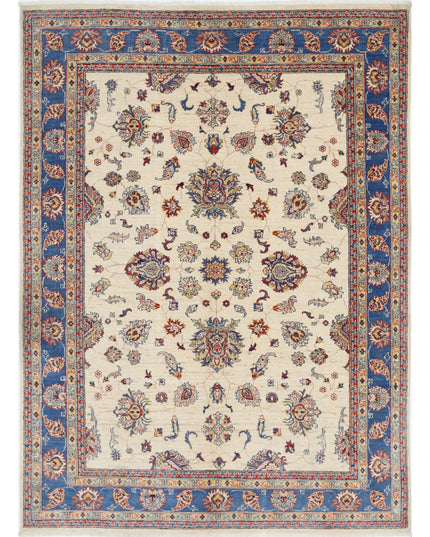 Ziegler 5' 5" X 7' 5" Hand Knotted Wool Rug 5' 5" X 7' 5" (165 X 226) / Ivory / Wool