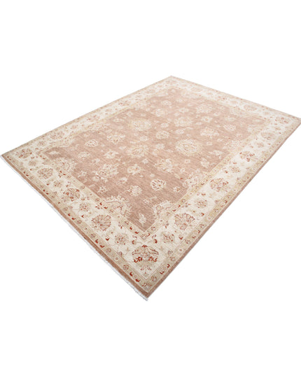Ziegler 6' 3" X 8' 3" Hand Knotted Wool Rug 6' 3" X 8' 3" (191 X 251) / Brown / Wool