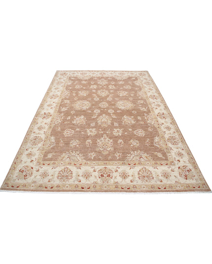 Ziegler 6' 3" X 8' 3" Hand Knotted Wool Rug 6' 3" X 8' 3" (191 X 251) / Brown / Wool