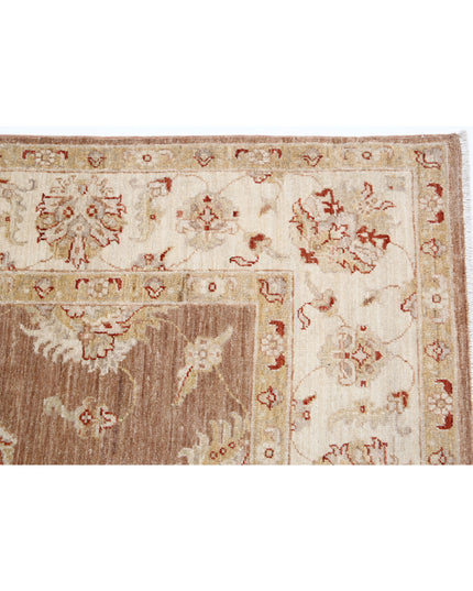 Ziegler 6' 3" X 8' 3" Hand Knotted Wool Rug 6' 3" X 8' 3" (191 X 251) / Brown / Wool