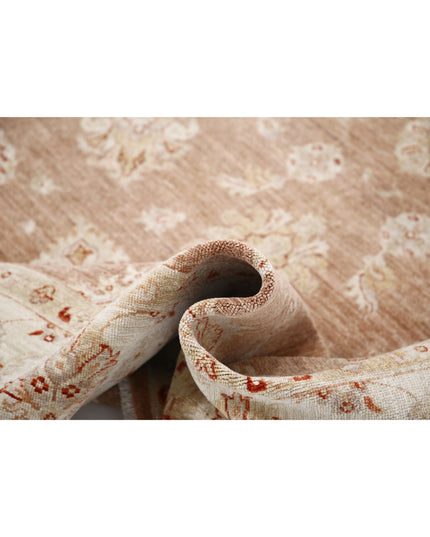 Ziegler 6' 3" X 8' 3" Hand Knotted Wool Rug 6' 3" X 8' 3" (191 X 251) / Brown / Wool