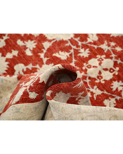 Ziegler 5' 7" X 7' 9" Hand Knotted Wool Rug 5' 7" X 7' 9" (170 X 236) / Red / Wool