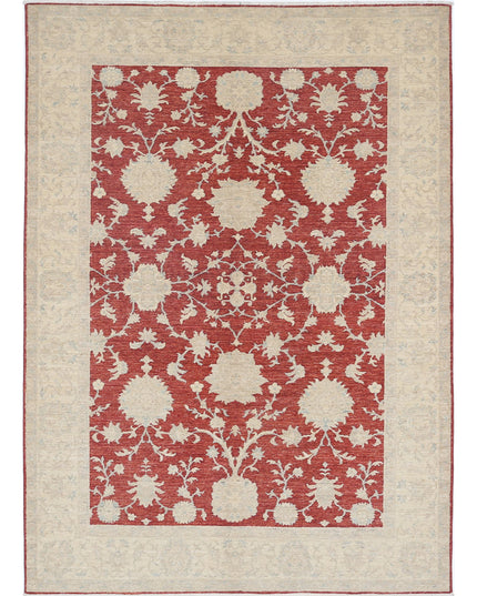 Ziegler 5' 7" X 7' 9" Hand Knotted Wool Rug 5' 7" X 7' 9" (170 X 236) / Red / Wool