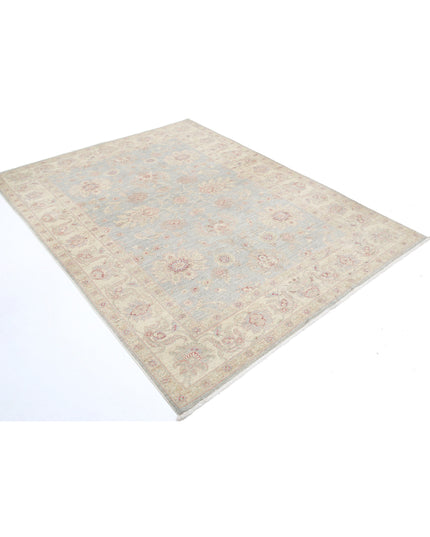 Ziegler 5' 8" X 7' 4" Hand Knotted Wool Rug 5' 8" X 7' 4" (173 X 223) / Grey / Wool