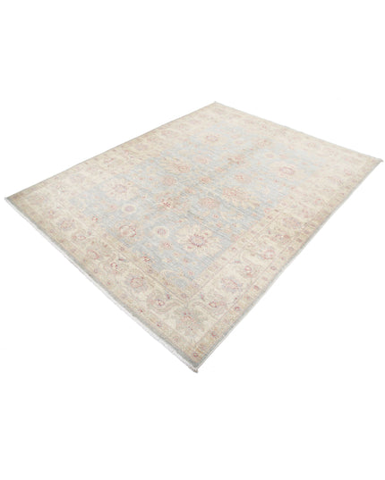 Ziegler 5' 8" X 7' 4" Hand Knotted Wool Rug 5' 8" X 7' 4" (173 X 223) / Grey / Wool