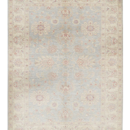 Ziegler 5' 8" X 7' 4" Hand Knotted Wool Rug 5' 8" X 7' 4" (173 X 223) / Grey / Wool