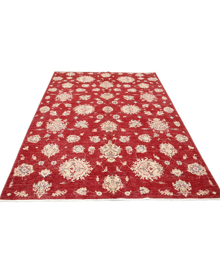 Ziegler 5' 7" X 7' 9" Hand Knotted Wool Rug 5' 7" X 7' 9" (170 X 236) / Red / Wool