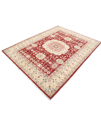 Ziegler 5' 9" X 7' 5" Hand Knotted Wool Rug 5' 9" X 7' 5" (175 X 226) / Red / Wool