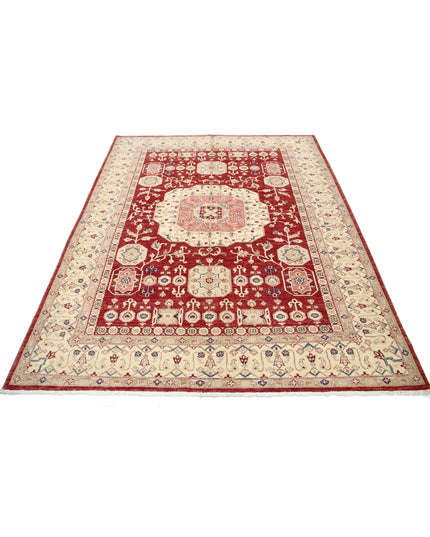 Ziegler 5' 9" X 7' 5" Hand Knotted Wool Rug 5' 9" X 7' 5" (175 X 226) / Red / Wool