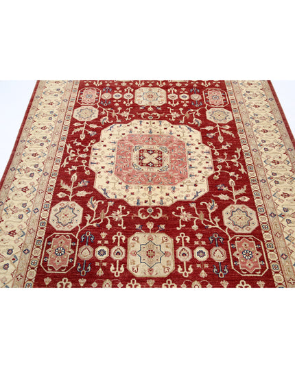 Ziegler 5' 9" X 7' 5" Hand Knotted Wool Rug 5' 9" X 7' 5" (175 X 226) / Red / Wool